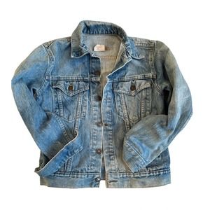 Levi's Strauss Vtg Light Acid Wash Y2K JacketYouth Girls Size 16 with Issues